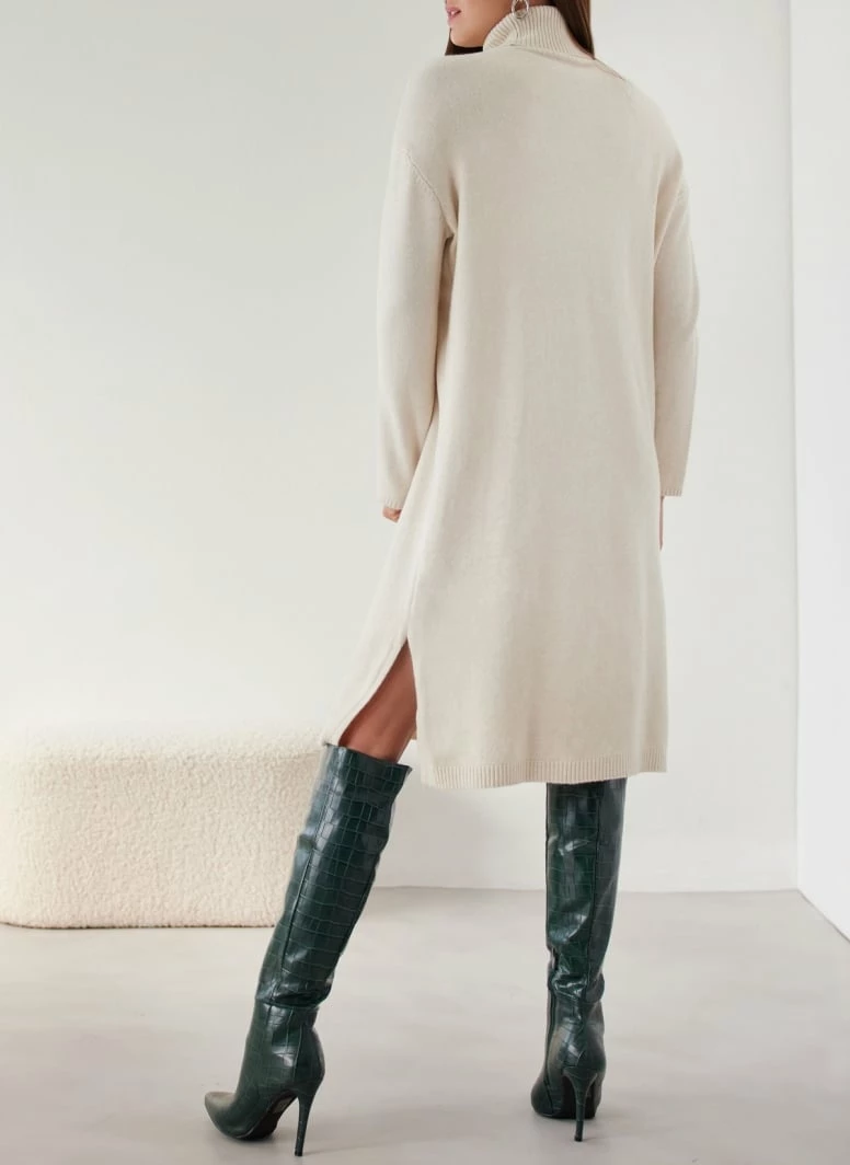 Αγορά ⭐ The Fashion Project Πλεκτό φόρεμα με κουμπιά στα μανίκια - Ζαχαρί 👍 4 Αγορά ⭐ The Fashion Project Πλεκτό φόρεμα με κουμπιά στα μανίκια - Ζαχαρί 👍 - Image 4