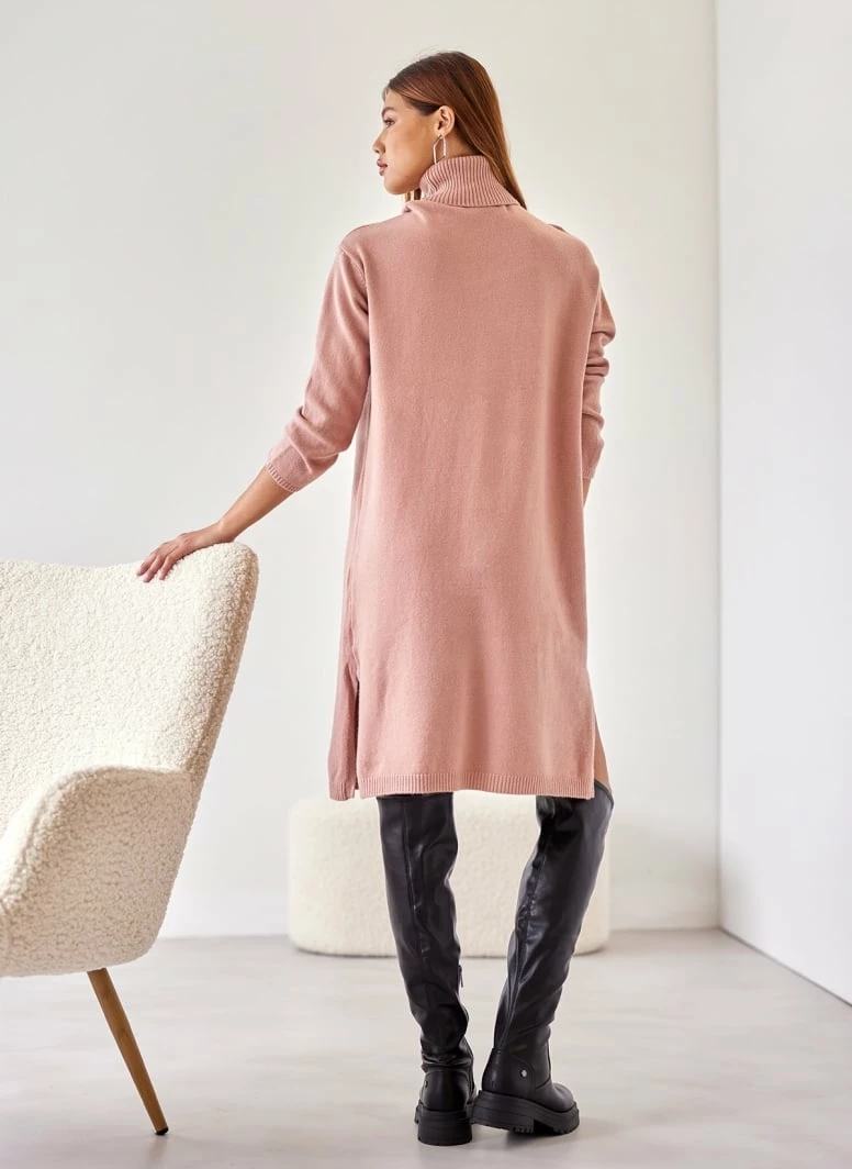 Πολύ καλή προσφορά 🌟 The Fashion Project Πλεκτό φόρεμα με κουμπιά στα μανίκια - Ροδακινί 🛒 3 Πολύ καλή προσφορά 🌟 The Fashion Project Πλεκτό φόρεμα με κουμπιά στα μανίκια - Ροδακινί 🛒 - Image 3