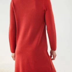 Κουπόνι 🔔 The Fashion Project Πλεκτό φόρεμα με ψηλό γιακά - Κεραμιδί 🥰 -Φορέματα Εκπτώσεις forema plekto me psili laimokopsi 107470 wsj1