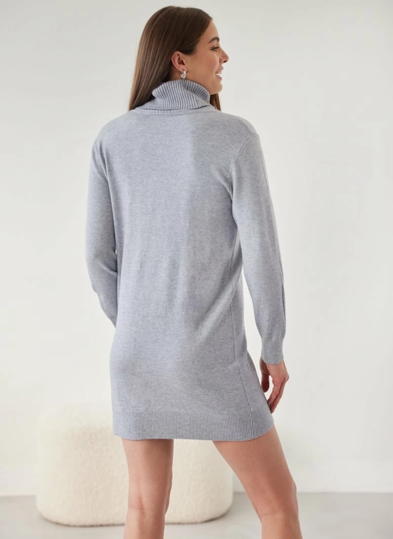 Best Pirce 💯 The Fashion Project Πλεκτό φόρεμα με ζιβάγκο - Γκρι 👏 5 Best Pirce 💯 The Fashion Project Πλεκτό φόρεμα με ζιβάγκο - Γκρι 👏 - Image 5