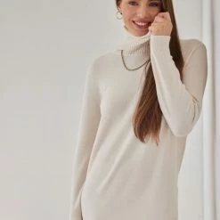 Προώθηση 🛒 The Fashion Project Πλεκτό φόρεμα με ζιβάγκο - Ζαχαρί 🥰