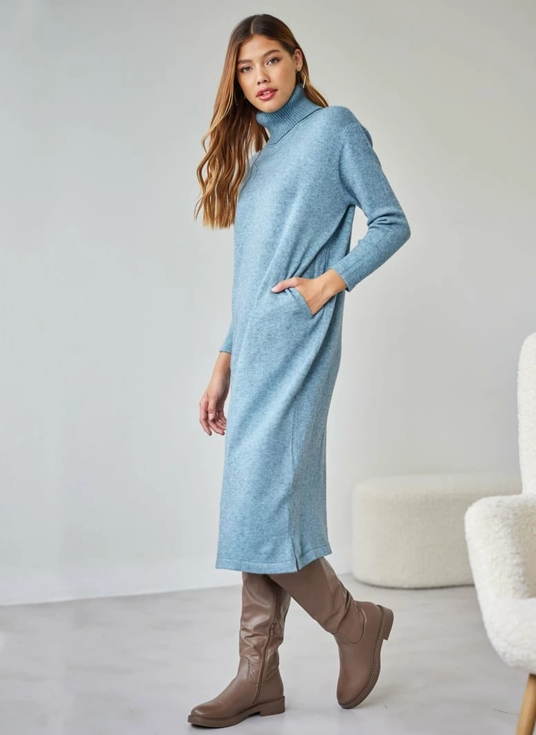 Προώθηση ❤️ The Fashion Project Πλεκτό φόρεμα ζιβάγκο με τσέπες - Οινοπνευματί ❤️ 5 Προώθηση ❤️ The Fashion Project Πλεκτό φόρεμα ζιβάγκο με τσέπες - Οινοπνευματί ❤️ - Image 5