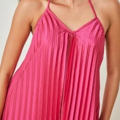 Συμφωνίες 🤩 The Fashion Project Φόρεμα πλισέ με Halter λαιμόκοψη - Φούξια ✨