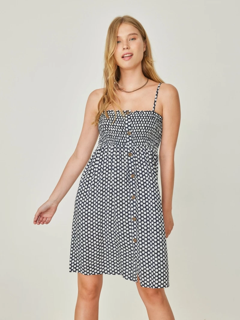 Best Pirce ✔️ The Fashion Project Εμπριμέ φόρεμα με λάστιχο στο μπούστο - Μπλε σκούρο ❤️ 2 Best Pirce ✔️ The Fashion Project Εμπριμέ φόρεμα με λάστιχο στο μπούστο - Μπλε σκούρο ❤️ - Image 2