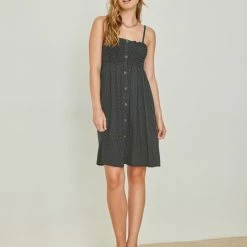 Πολύ καλή προσφορά 🤩 The Fashion Project Φόρεμα πουά με ραντάκι - Μαύρο 😀