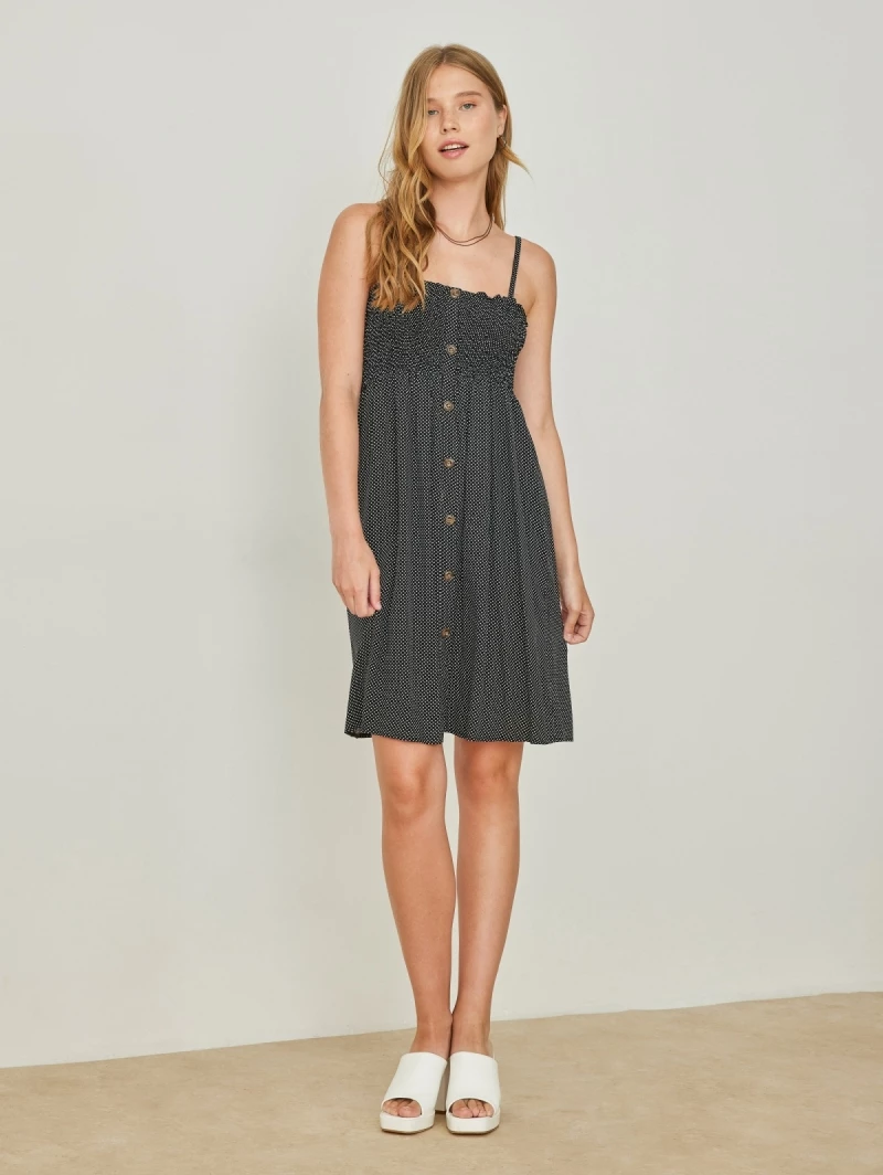 Πολύ καλή προσφορά 🤩 The Fashion Project Φόρεμα πουά με ραντάκι - Μαύρο 😀 1 Πολύ καλή προσφορά 🤩 The Fashion Project Φόρεμα πουά με ραντάκι - Μαύρο 😀