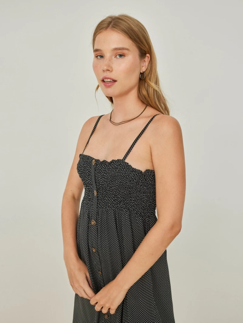 Πολύ καλή προσφορά 🤩 The Fashion Project Φόρεμα πουά με ραντάκι - Μαύρο 😀 5 Πολύ καλή προσφορά 🤩 The Fashion Project Φόρεμα πουά με ραντάκι - Μαύρο 😀 - Image 5