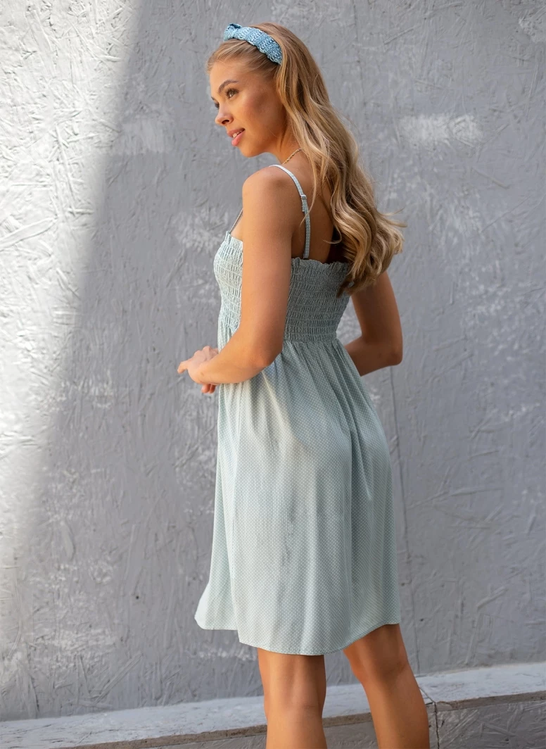 Φτηνός 🔥 The Fashion Project Φόρεμα πουά με ραντάκι - Μέντα ✨ 7 Φτηνός 🔥 The Fashion Project Φόρεμα πουά με ραντάκι - Μέντα ✨ - Image 7