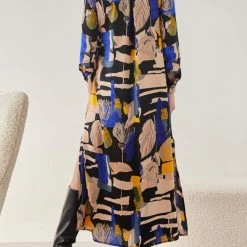 Νέος 🔔 Noobass Εμπριμέ φόρεμα με κουμπιά - Multi 👏 11 Νέος 🔔 Noobass Εμπριμέ φόρεμα με κουμπιά - Multi 👏 -Φορέματα Εκπτώσεις forema poukamiso me entono pattern 109049 kzkz