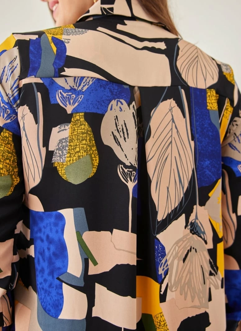 Νέος 🔔 Noobass Εμπριμέ φόρεμα με κουμπιά - Multi 👏 4 Νέος 🔔 Noobass Εμπριμέ φόρεμα με κουμπιά - Multi 👏 - Image 4