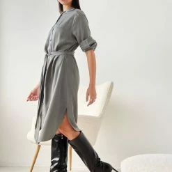 Flash Sale 😉 Φόρεμα πουκάμισο με ζώνη NAIBA 502.030 - Λαδί ⭐ 7 Flash Sale 😉 Φόρεμα πουκάμισο με ζώνη NAIBA 502.030 - Λαδί ⭐ -Φορέματα Εκπτώσεις forema poukamiso me zwni naiba 502030 108329 z078