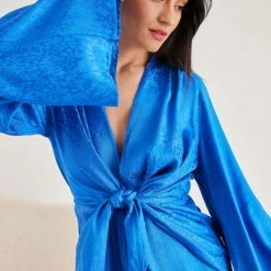 Ολοκαίνουργιο 👍 The Fashion Project Φόρεμα σατέν με Animal Print - Μπλε 💯