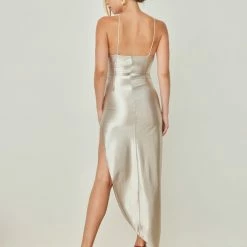 Καλύτερη πώληση 🌟 The Fashion Project Φόρεμα σατέν με Cut Outs και κορδόνια - Άμμου ⌛ -Φορέματα Εκπτώσεις forema saten me cut outs kai kordonia 105098 vgkw