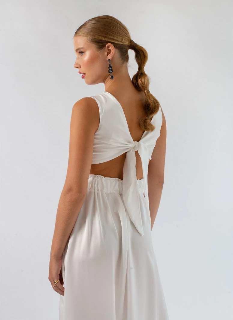 Προώθηση ✔️ The Fashion Project Φόρεμα σατέν με Cut Outs και κρίκο - Λευκό 👏 3 Προώθηση ✔️ The Fashion Project Φόρεμα σατέν με Cut Outs και κρίκο - Λευκό 👏 - Image 3