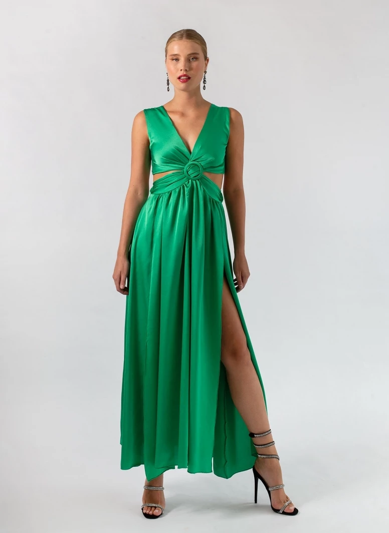 Προϋπολογισμός 🔥 The Fashion Project Φόρεμα σατέν με Cut Outs και κρίκο - Πράσινο 😀 3 Προϋπολογισμός 🔥 The Fashion Project Φόρεμα σατέν με Cut Outs και κρίκο - Πράσινο 😀 - Image 3