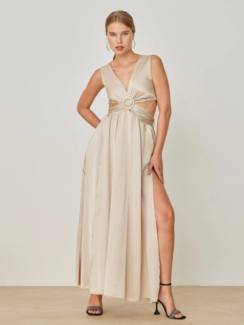 Προϋπολογισμός ✔️ The Fashion Project Φόρεμα σατέν με Cut Outs και κρίκο - Άμμου 🎁 4 Προϋπολογισμός ✔️ The Fashion Project Φόρεμα σατέν με Cut Outs και κρίκο - Άμμου 🎁 - Image 4