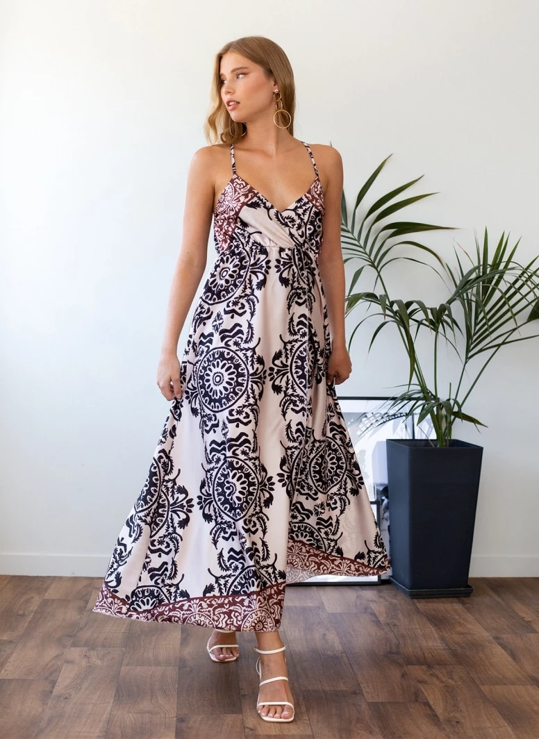 Τοπ 10 ✔️ The Fashion Project Εμπριμέ φόρεμα σατέν - Μπεζ 👍 1 Τοπ 10 ✔️ The Fashion Project Εμπριμέ φόρεμα σατέν - Μπεζ 👍