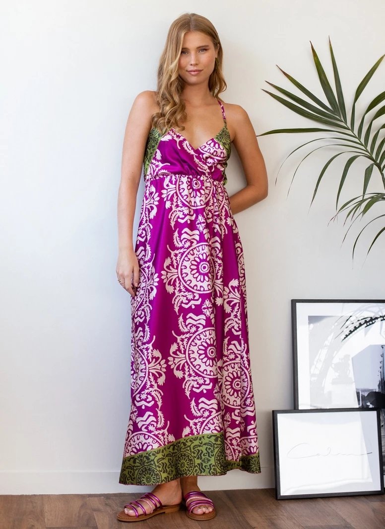 Best Pirce 🎁 The Fashion Project Εμπριμέ φόρεμα σατέν - Φούξια 👍 3 Best Pirce 🎁 The Fashion Project Εμπριμέ φόρεμα σατέν - Φούξια 👍 - Image 3