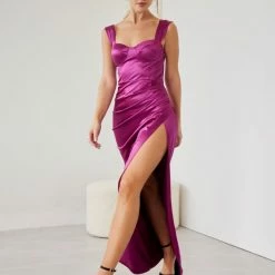 Το φθηνότερο 🥰 The Fashion Project Φόρεμα σατέν με μεγάλο άνοιγμα - Magenta ⭐ 14 Το φθηνότερο 🥰 The Fashion Project Φόρεμα σατέν με μεγάλο άνοιγμα - Magenta ⭐ -Φορέματα Εκπτώσεις forema saten me megalo anoigma 108392 ea2n