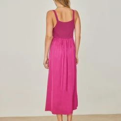 Κουπόνι 🌟 The Fashion Project Φόρεμα σατέν με πλεκτή λεπτομέρεια - Magenta ⭐ -Φορέματα Εκπτώσεις forema saten me plekti leptomereia 105287 3l14