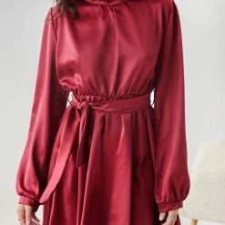 Το φθηνότερο 👍 The Fashion Project Φόρεμα σατέν με ψηλή λαιμόκοψη - Μπορντό 🥰 6 Το φθηνότερο 👍 The Fashion Project Φόρεμα σατέν με ψηλή λαιμόκοψη - Μπορντό 🥰 -Φορέματα Εκπτώσεις forema saten me psili laimokopsi 108529 c3mf