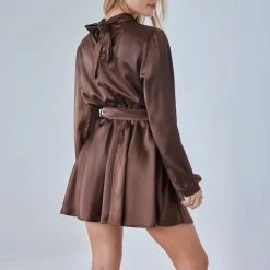 Best Pirce 🔥 The Fashion Project Φόρεμα σατέν με ψηλή λαιμόκοψη - Καφέ ⌛ 10 Best Pirce 🔥 The Fashion Project Φόρεμα σατέν με ψηλή λαιμόκοψη - Καφέ ⌛ -Φορέματα Εκπτώσεις forema saten me psili laimokopsi 108530 p4t1