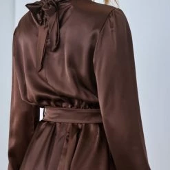 Best Pirce 🔥 The Fashion Project Φόρεμα σατέν με ψηλή λαιμόκοψη - Καφέ ⌛ 8 Best Pirce 🔥 The Fashion Project Φόρεμα σατέν με ψηλή λαιμόκοψη - Καφέ ⌛ -Φορέματα Εκπτώσεις forema saten me psili laimokopsi 108530 y53f