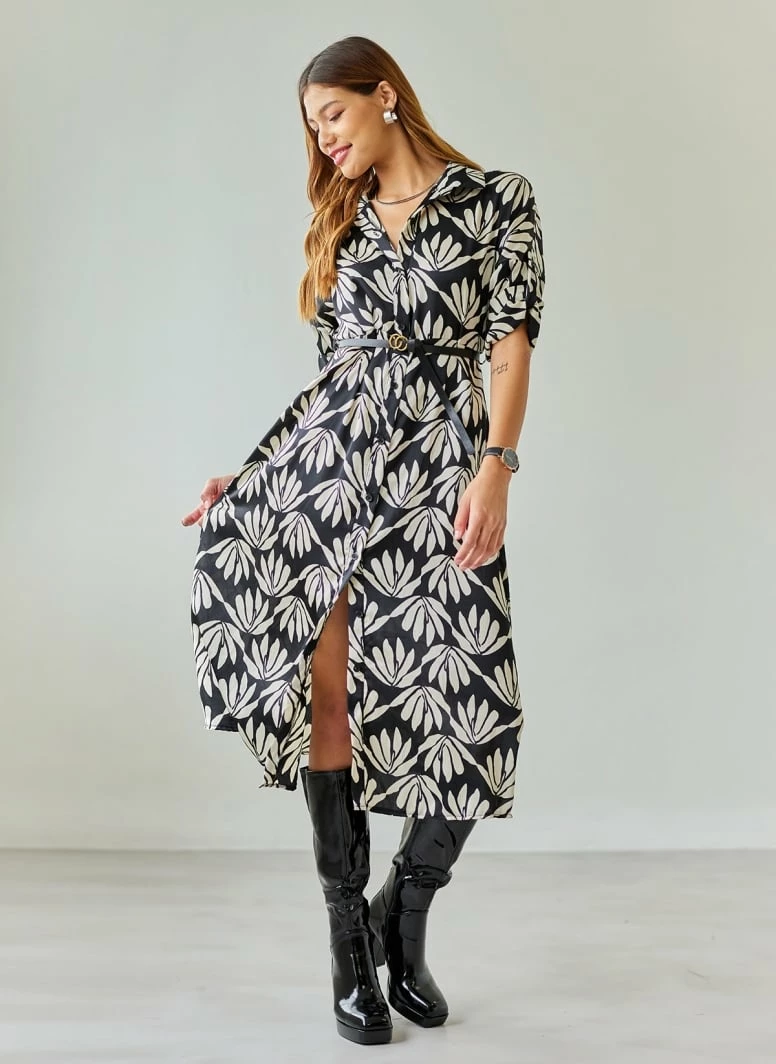 Αγορά 🎉 The Fashion Project Φλοράλ φόρεμα σεμιζιέ - Μαύρο/Μπεζ ⌛ 2 Αγορά 🎉 The Fashion Project Φλοράλ φόρεμα σεμιζιέ - Μαύρο/Μπεζ ⌛ - Image 2