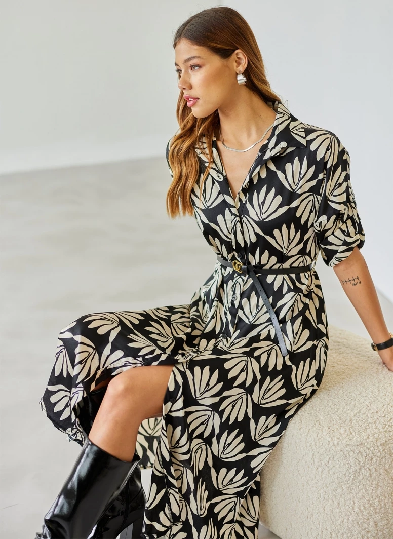 Αγορά 🎉 The Fashion Project Φλοράλ φόρεμα σεμιζιέ - Μαύρο/Μπεζ ⌛ 6 Αγορά 🎉 The Fashion Project Φλοράλ φόρεμα σεμιζιέ - Μαύρο/Μπεζ ⌛ - Image 6