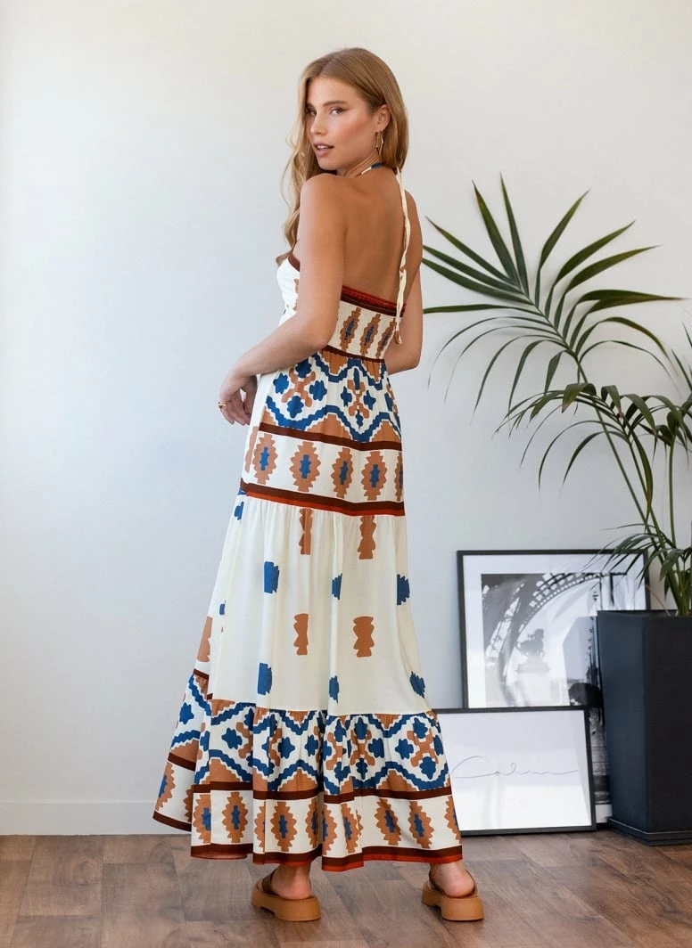 Φτηνός 😉 The Fashion Project Εμπριμέ φόρεμα με σούρα - Μπεζ 🤩 3 Φτηνός 😉 The Fashion Project Εμπριμέ φόρεμα με σούρα - Μπεζ 🤩 - Image 3