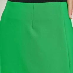 Συμφωνίες 🎉 Noobass Φούστα μίνι σε άλφα γραμμή - Πράσινο 🧨 -Φορέματα Εκπτώσεις fousta basic se alfa grammi 105008 75xw