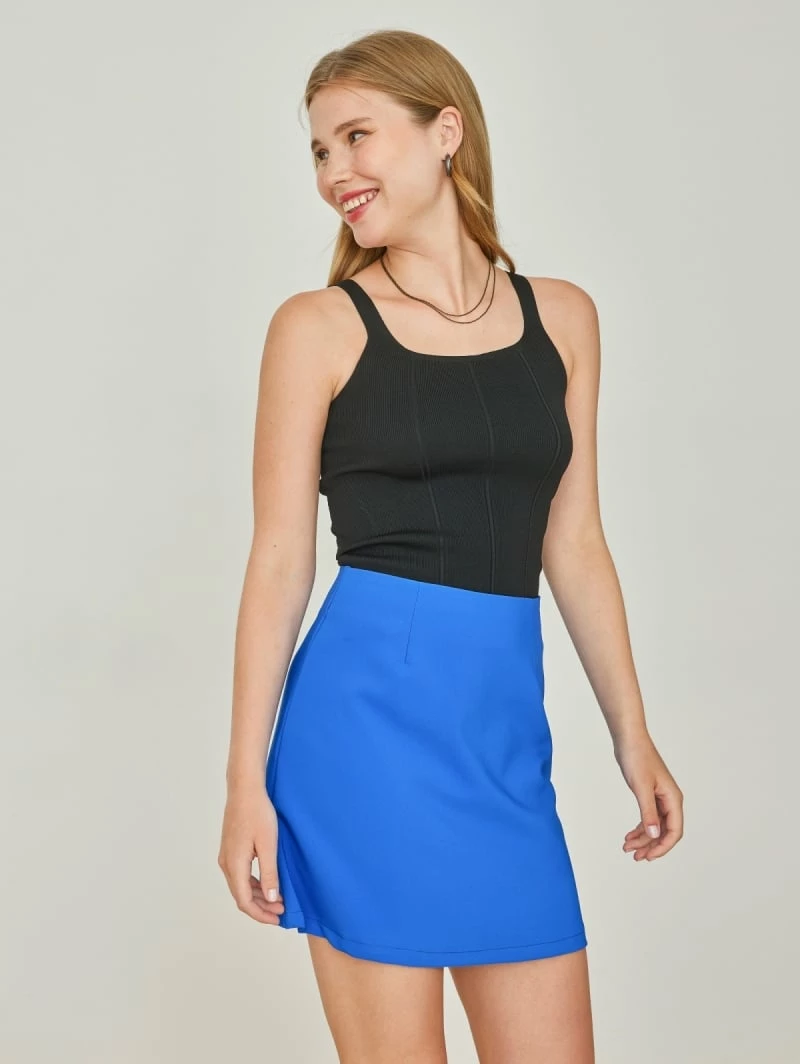 Ολοκαίνουργιο 😀 Noobass Φούστα μίνι σε άλφα γραμμή - Μπλε 👏 1 Ολοκαίνουργιο 😀 Noobass Φούστα μίνι σε άλφα γραμμή - Μπλε 👏