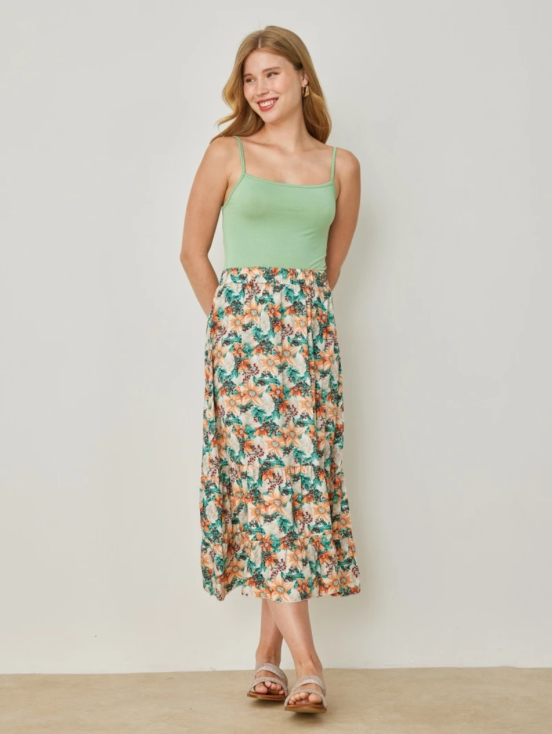 Πολύ καλή προσφορά 💯 Φούστα μίντι φλοράλ NAIBA 201.027 - Multi ❤️ 2 Πολύ καλή προσφορά 💯 Φούστα μίντι φλοράλ NAIBA 201.027 - Multi ❤️ - Image 2