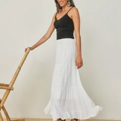 Το φθηνότερο 🛒 The Fashion Project Φούστα μάξι με βολάν - Λευκό ❤️ -Φορέματα Εκπτώσεις fousta makria me volan 103175 9wdm