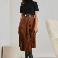 Τοπ 10 🔥 The Fashion Project Φούστα μίντι πλισέ με ζώνη - Καφέ 💯 7 Τοπ 10 🔥 The Fashion Project Φούστα μίντι πλισέ με ζώνη - Καφέ 💯 -Φορέματα Εκπτώσεις fousta minti plise me zwni 107909 4362