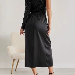 Αγορά ✔️ The Fashion Project Φούστα μίντι σατέν με άνοιγμα - Μαύρο 🔥 6 Αγορά ✔️ The Fashion Project Φούστα μίντι σατέν με άνοιγμα - Μαύρο 🔥 -Φορέματα Εκπτώσεις fousta minti saten me anoigma 108419 fyoy