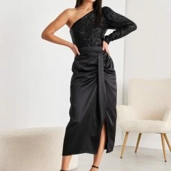 Αγορά ✔️ The Fashion Project Φούστα μίντι σατέν με άνοιγμα - Μαύρο 🔥 7 Αγορά ✔️ The Fashion Project Φούστα μίντι σατέν με άνοιγμα - Μαύρο 🔥 -Φορέματα Εκπτώσεις fousta minti saten me anoigma 108419 pys1