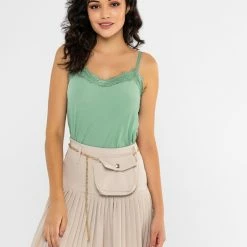 Η καλύτερη συμφωνία ✨ The Fashion Project Φούστα μίνι πλισέ με αλυσίδα - Μπεζ 👍 -Φορέματα Εκπτώσεις fousta plise me zwni alusida 77469 5d8g