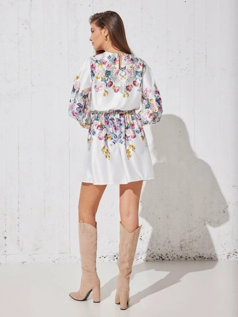 Flash Sale 🛒 The Fashion Project Φλοράλ φόρεμα σατέν - Λευκό 😀 5 Flash Sale 🛒 The Fashion Project Φλοράλ φόρεμα σατέν - Λευκό 😀 - Image 5