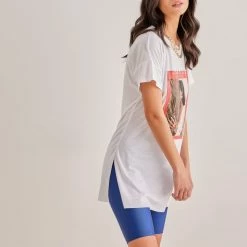 Φτηνός 😀 The Fashion Project Κοντομάνικη μπλούζα με ανοίγματα στο πλάι - Λευκό 🥰 -Φορέματα Εκπτώσεις kontomaniki mplouza me anoigmata sto plai 90431 y19x