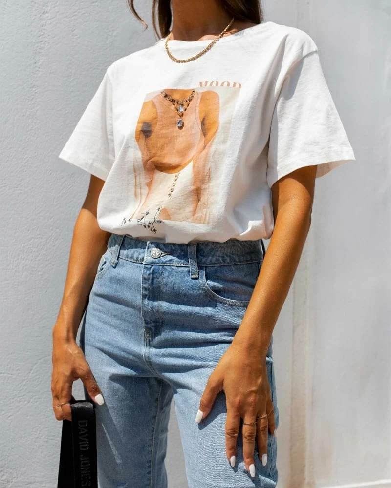 Αγορά 👍 The Fashion Project Κοντομάνικη μπλούζα με πέτρες - Λευκό 🥰 2 Αγορά 👍 The Fashion Project Κοντομάνικη μπλούζα με πέτρες - Λευκό 🥰 - Image 2