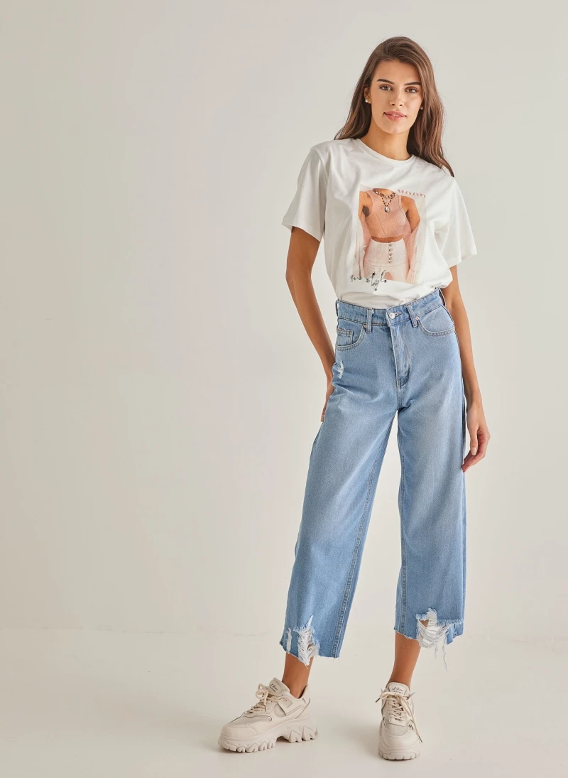 Αγορά 👍 The Fashion Project Κοντομάνικη μπλούζα με πέτρες - Λευκό 🥰 8 Αγορά 👍 The Fashion Project Κοντομάνικη μπλούζα με πέτρες - Λευκό 🥰 - Image 8