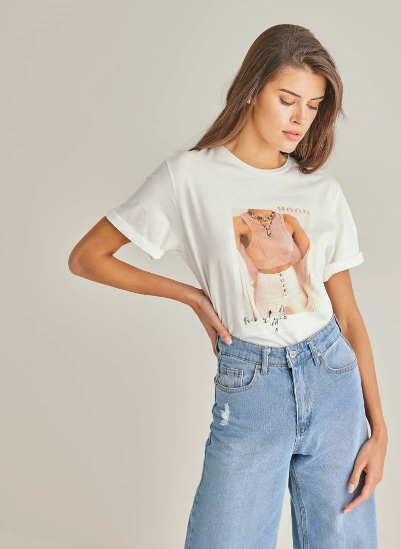 Αγορά 👍 The Fashion Project Κοντομάνικη μπλούζα με πέτρες - Λευκό 🥰 7 Αγορά 👍 The Fashion Project Κοντομάνικη μπλούζα με πέτρες - Λευκό 🥰 - Image 7