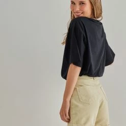 Ολοκαίνουργιο ✨ The Fashion Project Κοντομάνικη μπλούζα με στάμπα - Μαύρο ⭐ -Φορέματα Εκπτώσεις kontomaniki mplouza me stampa 91049 7xuc