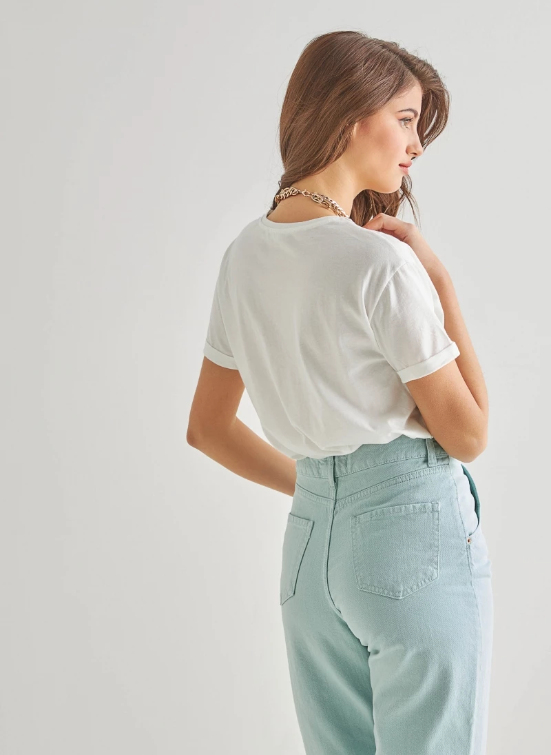 Flash Sale 🤩 The Fashion Project Κοντομάνικη μπλούζα με χάντρες - Λευκό ⌛ 4 Flash Sale 🤩 The Fashion Project Κοντομάνικη μπλούζα με χάντρες - Λευκό ⌛ - Image 4