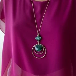 Νέος 😍 The Fashion Project Μπλούζα διαφάνεια με κολιέ - Magenta 🎉