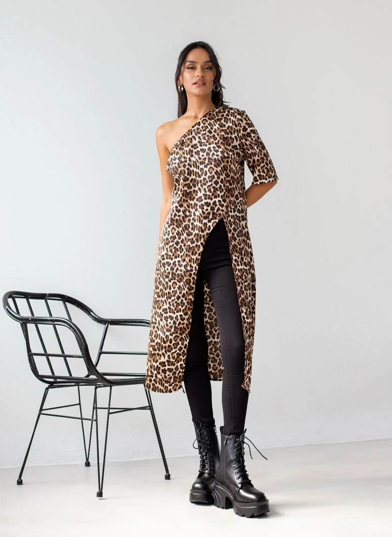 Καλύτερη πώληση ⭐ The Fashion Project Μπλούζα μακριά με Print και άνοιγμα - Leopard ⌛ 5 Καλύτερη πώληση ⭐ The Fashion Project Μπλούζα μακριά με Print και άνοιγμα - Leopard ⌛ - Image 5