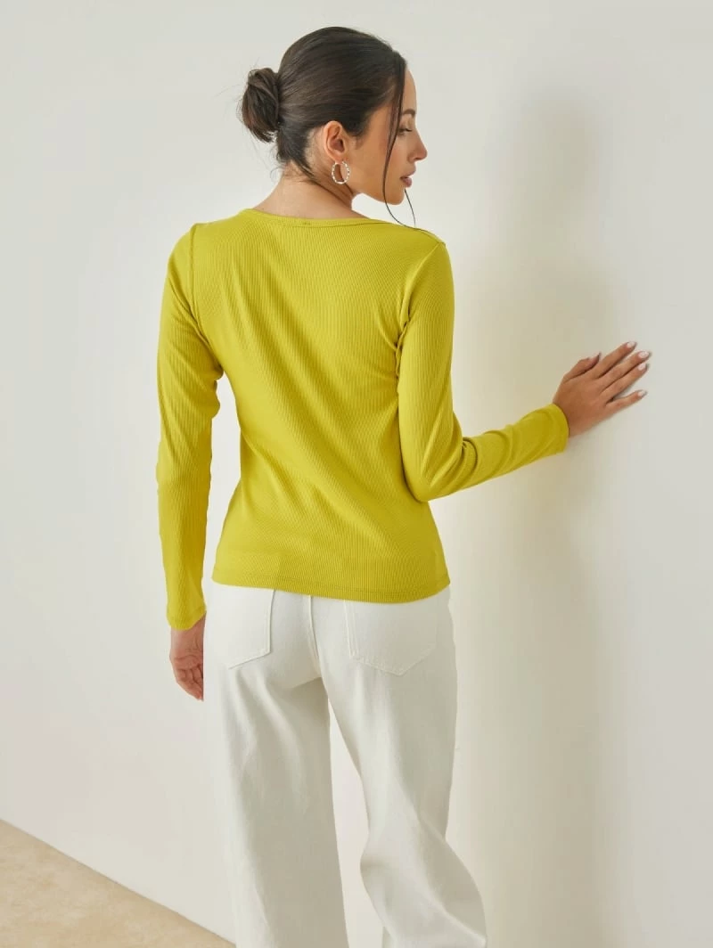 Συμφωνίες 🎁 NAIBA Μπλούζα μακρυμάνικη με V Cut άνοιγμα 601.219M - Μουσταρδί ❤️ 3 Συμφωνίες 🎁 NAIBA Μπλούζα μακρυμάνικη με V Cut άνοιγμα 601.219M - Μουσταρδί ❤️ - Image 3