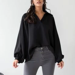 Πολύ καλή προσφορά 👍 The Fashion Project Μπλούζα με άνοιγμα και γιακά - Μαύρο ❤️ -Φορέματα Εκπτώσεις mplouza me anoigma kai giaka 107019 3x9y