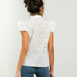 Η καλύτερη συμφωνία ❤️ The Fashion Project Μπλούζα με διάτρητο σχέδιο - Λευκό 😉 -Φορέματα Εκπτώσεις mplouza me diatrito sxedio 105168 k0dg